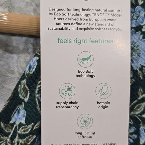 Lands End Modal Floral Dress Front Twist Size Small Tradwife Modest Knee Length - Picture 6 of 11